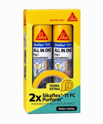 Sika - Sikaflex 11 FC+ czarny, uniwersalny klej elastyczny i uszczelniający złącza,300 ml Klej i uszczelniacz Sikaflex®-11 FC Purform czarny - obrazek 1