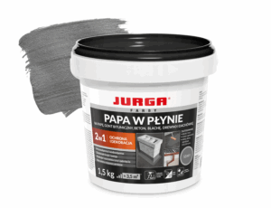 Papa w płynie SZARA Farba DACH dekoracyjna 1,5kg konserwacja papy i betonu